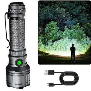 Super Bright Portable Rechargeable Flashlight Strong Light Ultra Bright Outdoor Camping Home Long-range Flashlight Six Modes Long Endurance Lighting