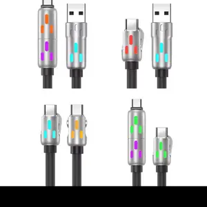 LED Indicator Type C to Type C Max 60W PD Universal 4 in 1 Fast Charging USB Cable