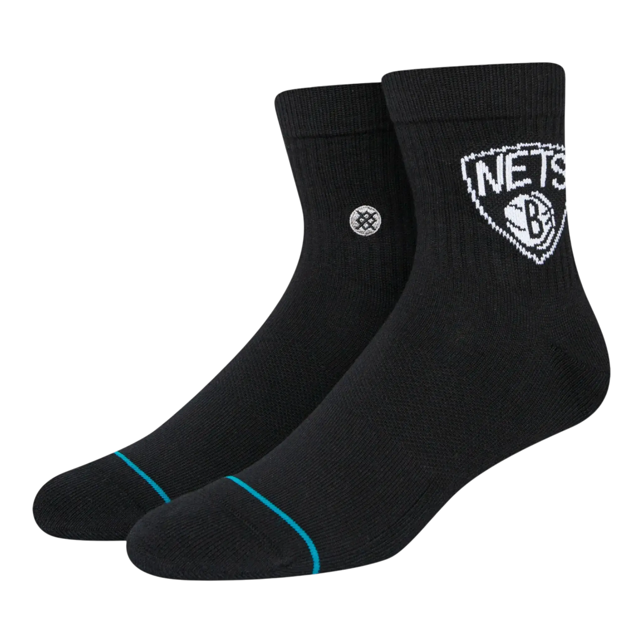 Stance Brooklyn Nets Quarter Ankle Socks in Black | Men's