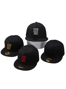 Unisex God Got Me Letter Embroidery Hip-Hop Cap, Adjustable Casual Baseball Cap for All Seasons, Embroidered Snapback, Embroidered Hat, Perfect for Travel, Beach, and Parties