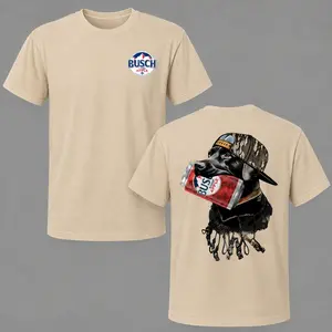 Black Lab Busch Apple Hunting T-Shirt, Funny Camo Duck Hunting Dog Graphic Tee for Men, Beer Lover Outdoor Shirt, Country Style Dad Gift, Retro Hunting Graphic Tee, Gift for Husband Fisherman Hunter