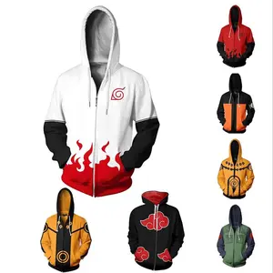 New 3D Anime Naruto Boruto Hoodie Men Uzumaki Boruto Uchiha Sasuke Akatsuki Tops Hoodies Sweatshirt Casual Zipper Coat