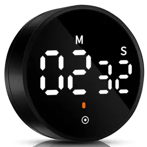 LED Magnetic timer, Rotation, Countdown ,Large LED Display with Volume & Brightness Adjustable for Cooking/Exercise