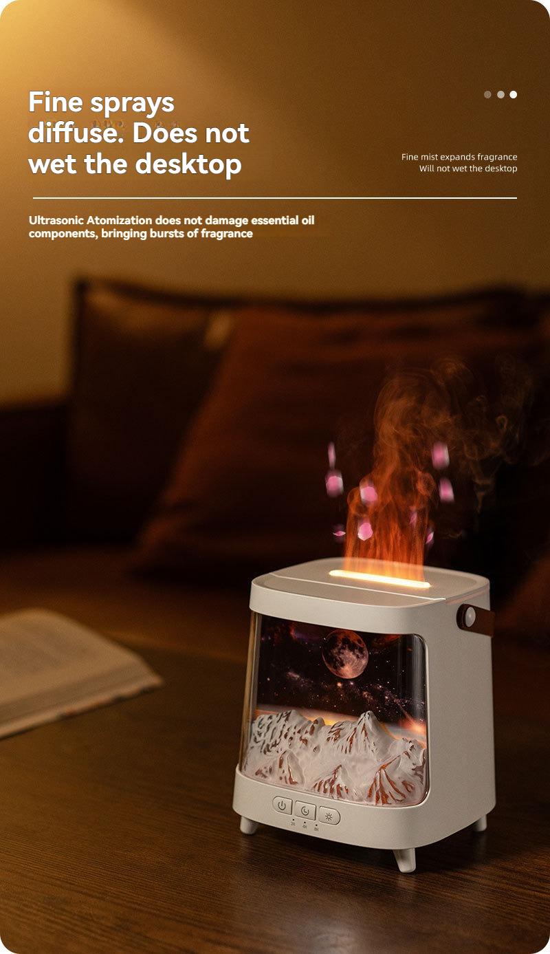Simulated Planet Galaxy Aromatherapy Diffuser Home Use Multicolor Flame Fragrance Machine USB Humidifier