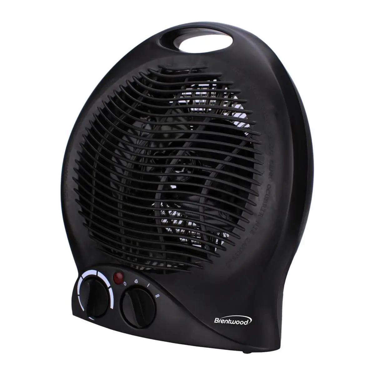 Brentwood 2-In-1 Heater & Fan - 1500W, 2 Heat Settings, Fan Setting, Adjustable Thermostat, Cool-Touch Housing, Space-Saving, 2.75 lbs, cETL Certified, Black, Cooling Functionality