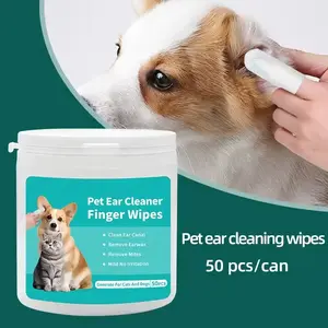 Pet Ear Cleaning Wipes, Disposable Ear Care Grooming Finger Cover, Convenient and Dirty Hand Ear Mite Removal, Dog Ear Cleaning Wipes