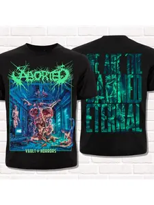 Aborted T-Shirt Vault of Horrors 2026 Death Metal Grindcore Deathcore Tees Tops Unisex Cotton Short Sleeve High Street Y2K Retro Fashion Short-sleeve Round-neck Sweater
