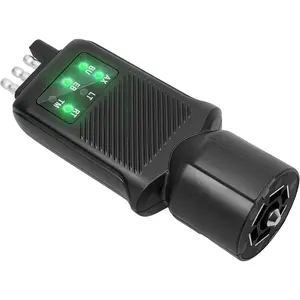 7 Pin Trailer Plug Tester & 4 Pin Trailer Tester with Double-Sided LED Indicators, Trailer Light Tester for Boat Trailer RV Truck Camper, Not Suitable for Vehicle with Lamp Out Sensor