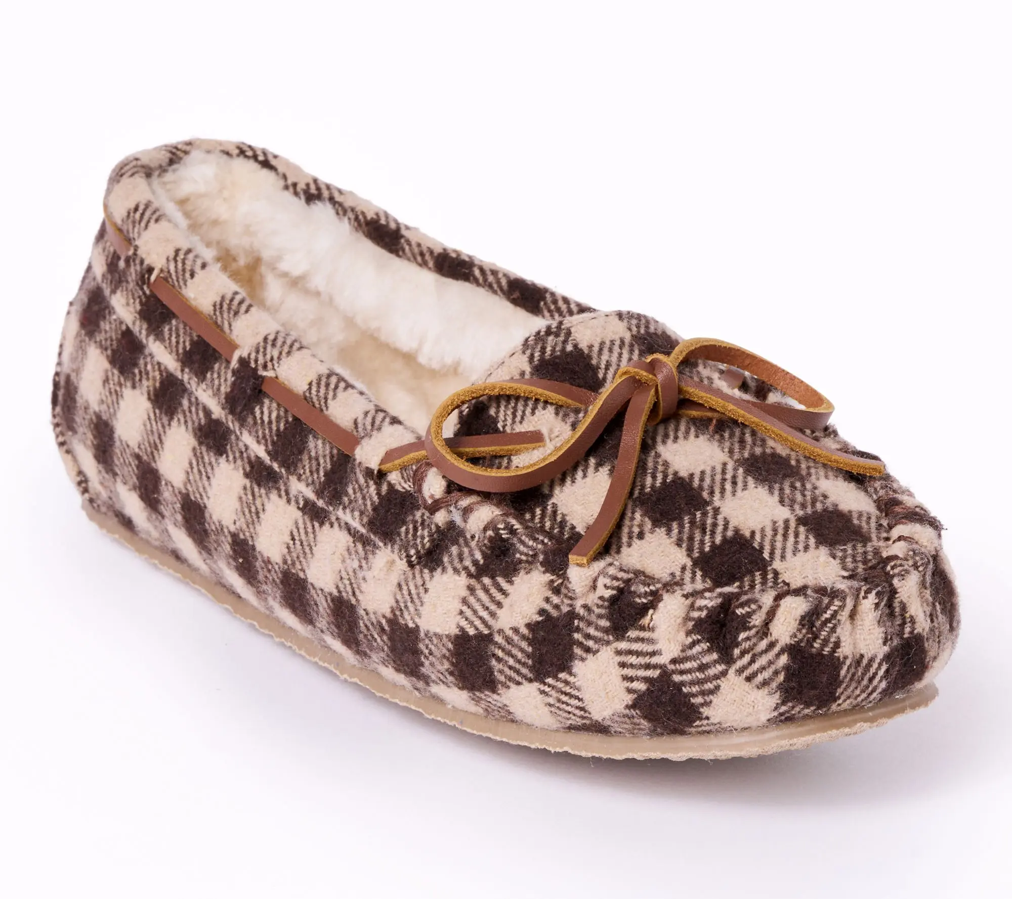 Minnetonka Women's Cally Gingham Plaid Slippers Minnetonka Women's Cally Gingham Plaid Slippers