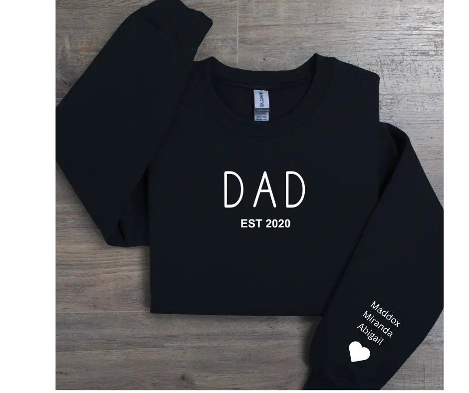 DAD Personalized Thin Print Sweatshirt Casual Menswear