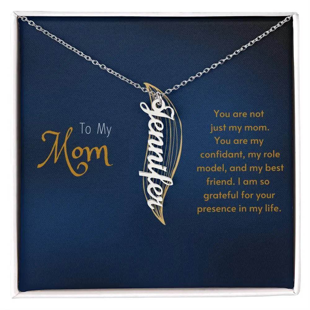 To My Mom | Vertical Name Necklace