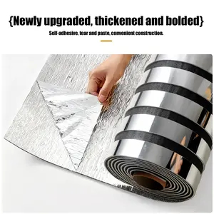 Thick Vintage 3D Grooved Self-Adhesive Wallpaper Roll, Metal Gloss Surface, Waterproof and Removable Decor for Living Room and Kitchen, Peel and Stick Wallpaper Designs
