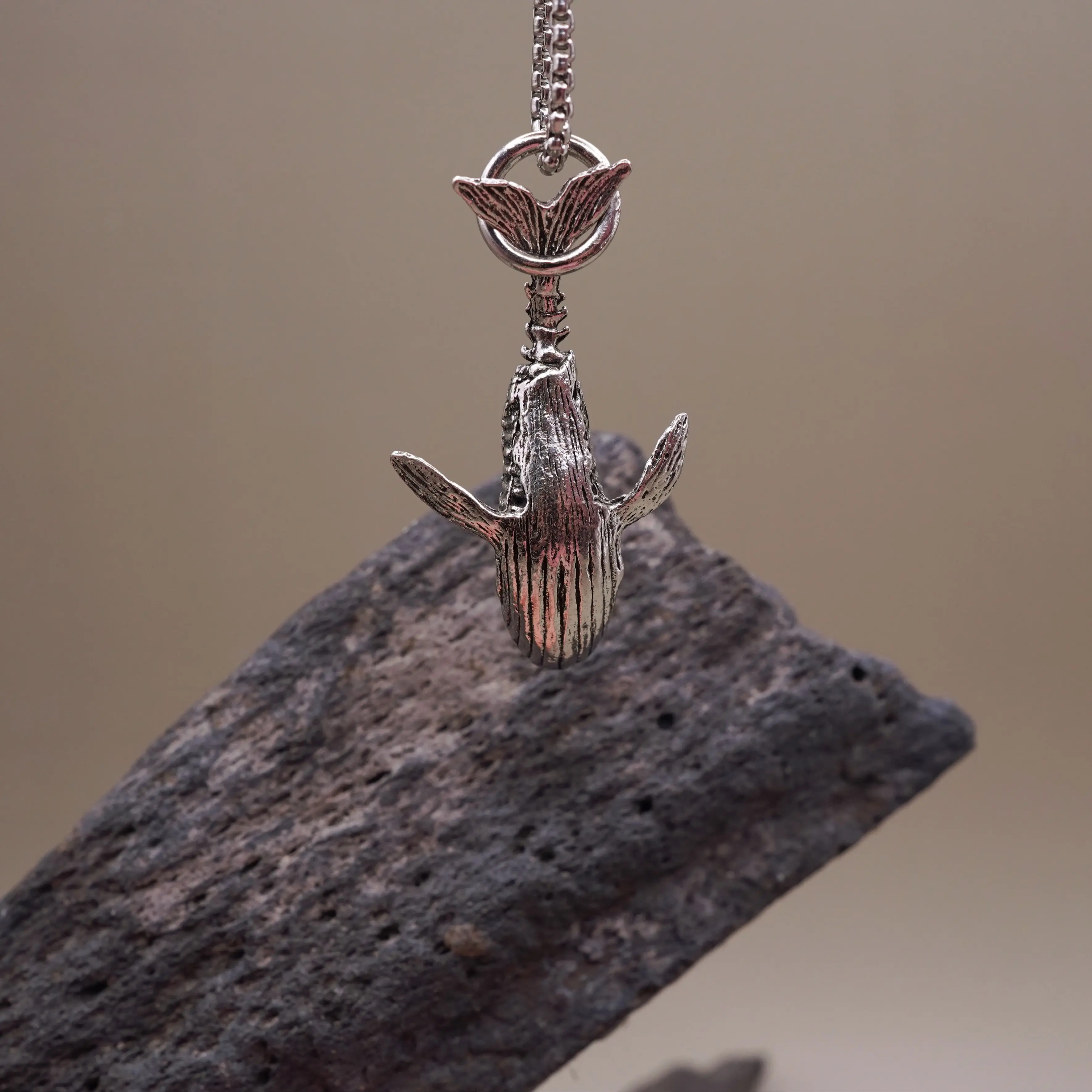 Punk Whale Marine Life Necklace, Diver Pendant