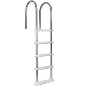 XtremepowerUS Stainless Steel 5-Step Inground Pool Ladder, Essential Pool Accessories for Inground Setups, Inground Pool Accessories
