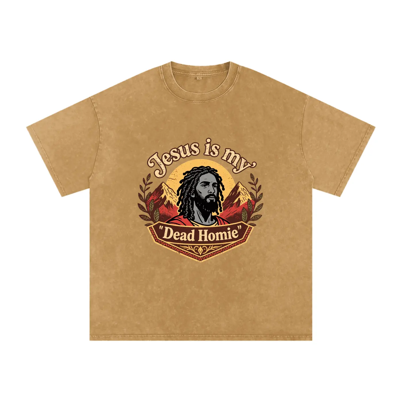Snow Washed Oversized Cotton T-Shirt