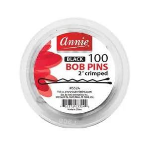 Annie Jumbo Bob Pins 2 3/4in, 100 Count Metal Hair Pins, Bronze Brow Headspa Head spa