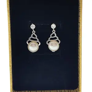 JsFinePearls Pearl Seashell & Tree Earrings Freshwater Pearl Studs Nature Jewelry Beach Wedding or Gift for Her