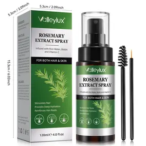 120ML Valleylux Rosemary Hair Essence Spray, Moisturizes and Reduces Damage, Protects Hair Follicles, Suitable for Hair and Skin