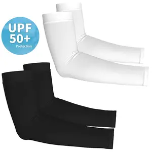 2 Pairs UV Protection Cooling Arm Sleeves for Men & Women UPF 50 Cooling Sports Sleeve Compression Sun Sleeves for Men Women Youth, Tattoo Cover Up