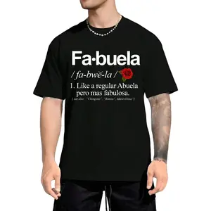100% Cotton Unisex Fabuela Definiton T-Shirt Funny Fabuela Tee Shirt Casual Graphic Printed Tee