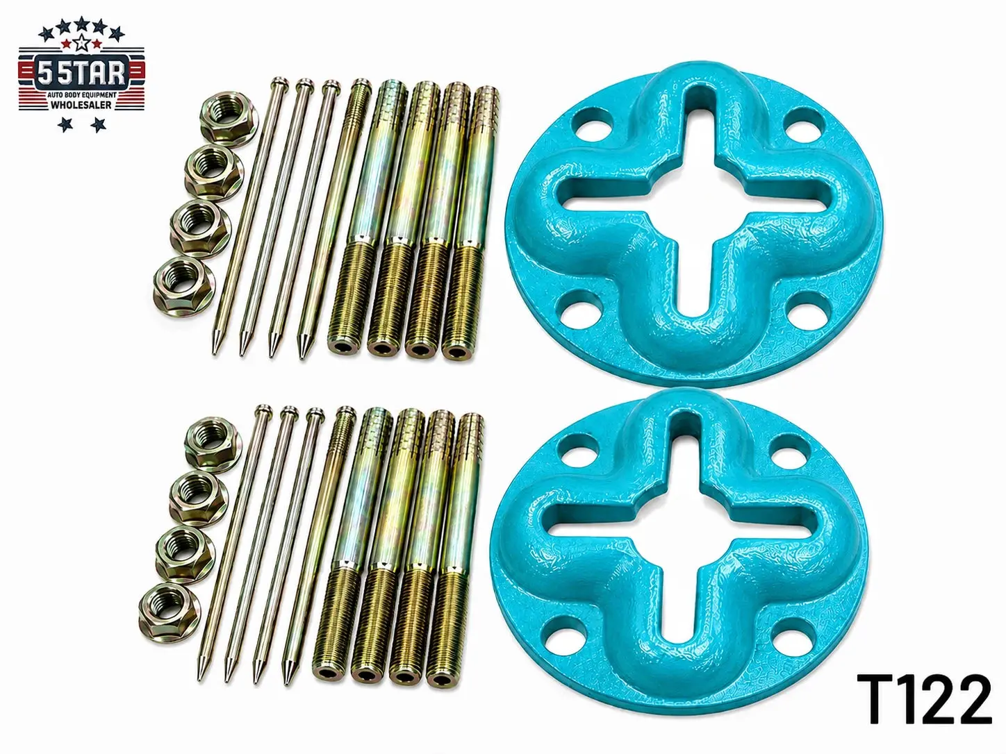 AUTO BODY FLOOR SYSTEM 2 ANCHOR POTS COMBO WITH 4 SLOTS BOLTS