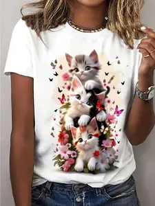 Fun Humorous Print T-Shirt - 100%, Crew Neck with Whimsical Print |   Ideal for Casual Wear, Gardening, Black & White, Round Neck for Men & Women, Perfect as a Halloween, Christmas, Thanksgiving, or Birthday Gift