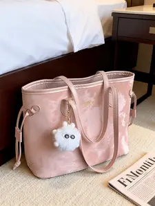 Large Capacity Women's Fashion Versatile Handbag, Casual Corduroy Tool Bag, All Seasons Commute Tote, Stylish Single Shoulder Bag