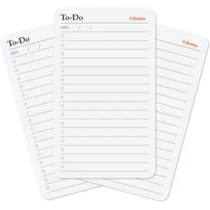 To Do List Grid Index Cards 3x5 50 Task Planner Foldable Vertical Notecards with Rounded Corners