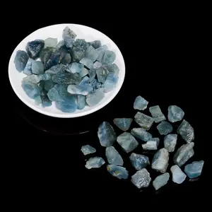 IG Crystal 2~4 Counts 100g Natural Aquamarine Chunks Raw Rough Stone For Cabochon Reiki Crytsal Healing Home decor Jewelry Card Natural Crystals Healing Stones Crystal Jewelry Shop Pretty Crystals
