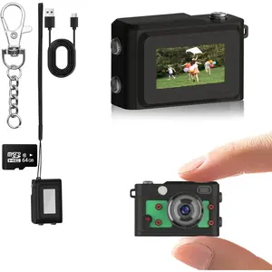 Camera 64GB, 1080P Mini Retro Photo Video Camera, 120 Minute  Life Portable  Digital Cam,  Video Camcorder for Travel Students , Green