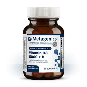 Vitamin D3 K2 5000 IU with MK-7 - Immune Support, Bone & Heart Health - Non-GMO, Gluten-Free, 60 Softgels