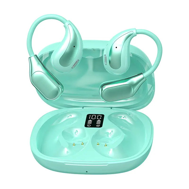 MSHUKCOE Open Ear Headphones Bluetooth 5.4 Earbuds 50H Play Time Air Conduction HD Stereo Bass Over Ear Earphones with Earhooks IPX5 Waterproof for Sports summerwins