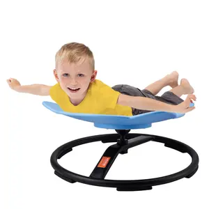 【fathersdaygift】VEVOR Elephant Kids Swivel Chair 220 LBS Capacity360° Spinning ChairAutistic Kids Sensory Toy Chair with Non-Slip Metal BaseToddler Sit and Spin Chair for Coordination Balance Focus Blue