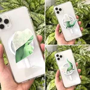 Funny Lizard Magsafe Phone Grip - Magnetic Pop Socket & Kickstand - Cute Meme Phone Accessory