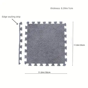 202524 Set of Spliced Foam Floor Mats, Soft, Non-Slip, Hand-Washable Spliced Carpet, Suitable for Home, Gym, Yoga, Pilates, and Body Shaping, Cushioning Mats, Pet Mats, Crawling Mats, Can Be Used in Bedroom, Living Room, Sofa Entrance