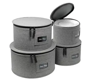 Sorbus 4pc China Storage Containers Hard Shell Dish Cases Set