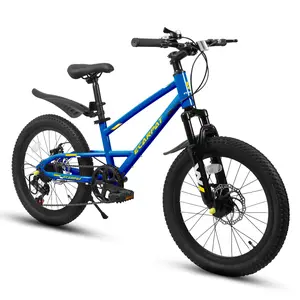20-inch Kids Mountain Bike with Ergonomic, Durable Steel Frame and 7-Speed Front Suspension girls  bike