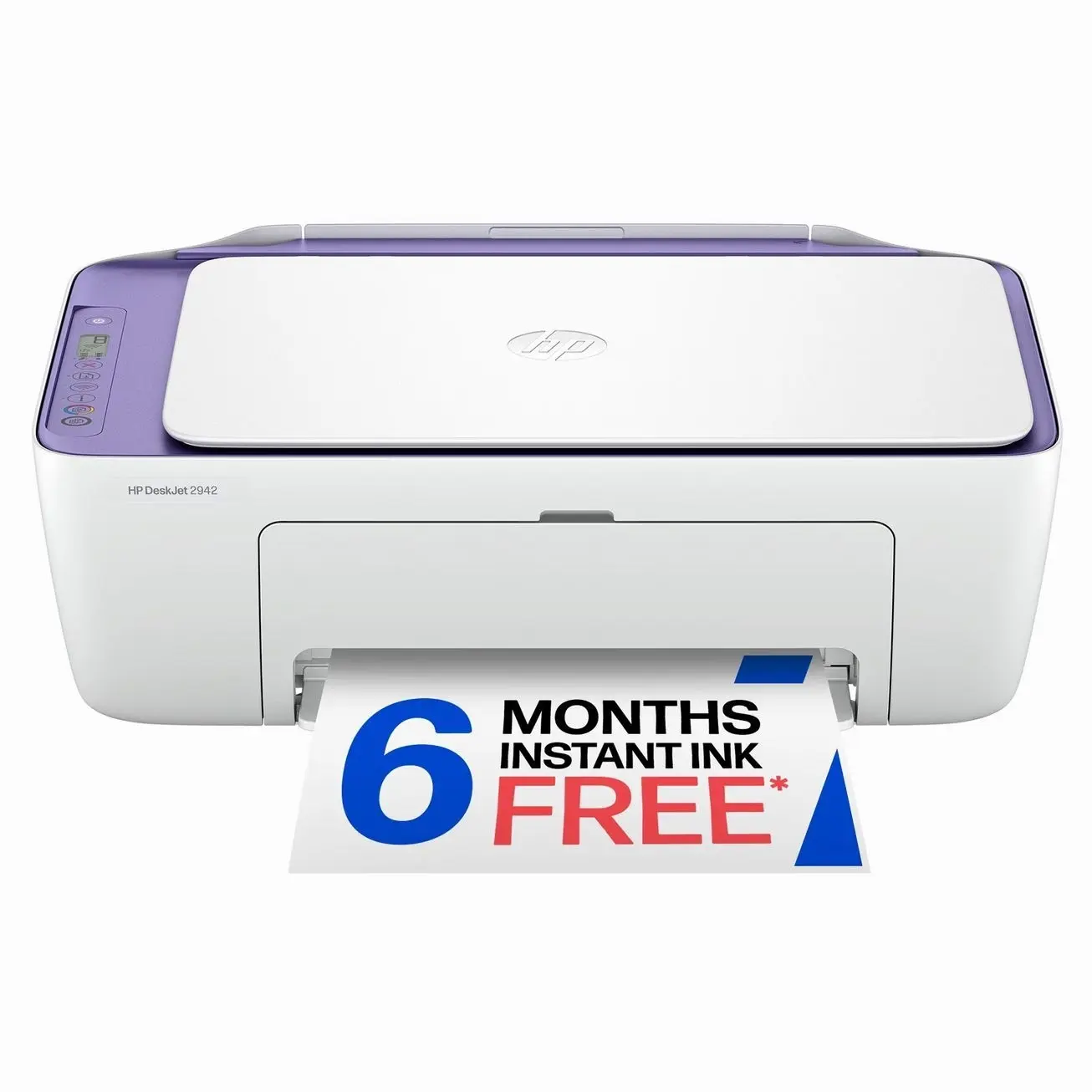 HP DeskJet 2942 Wireless All-in-One Color Inkjet Printer, 6 Months Free Instant Ink, Violet Tulip G