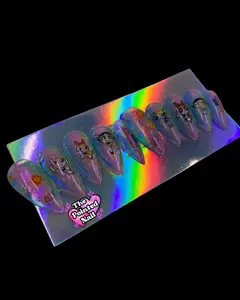 Power Puff Girls Press On Nails Length: Medium Stiletto Size: XL