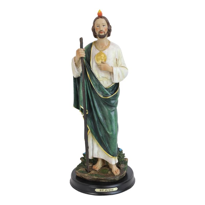 Ebros Gift Saint Jude Thaddeus The Apostle Decorative Figurine With Brass Plate Engraved Base 13" Tall