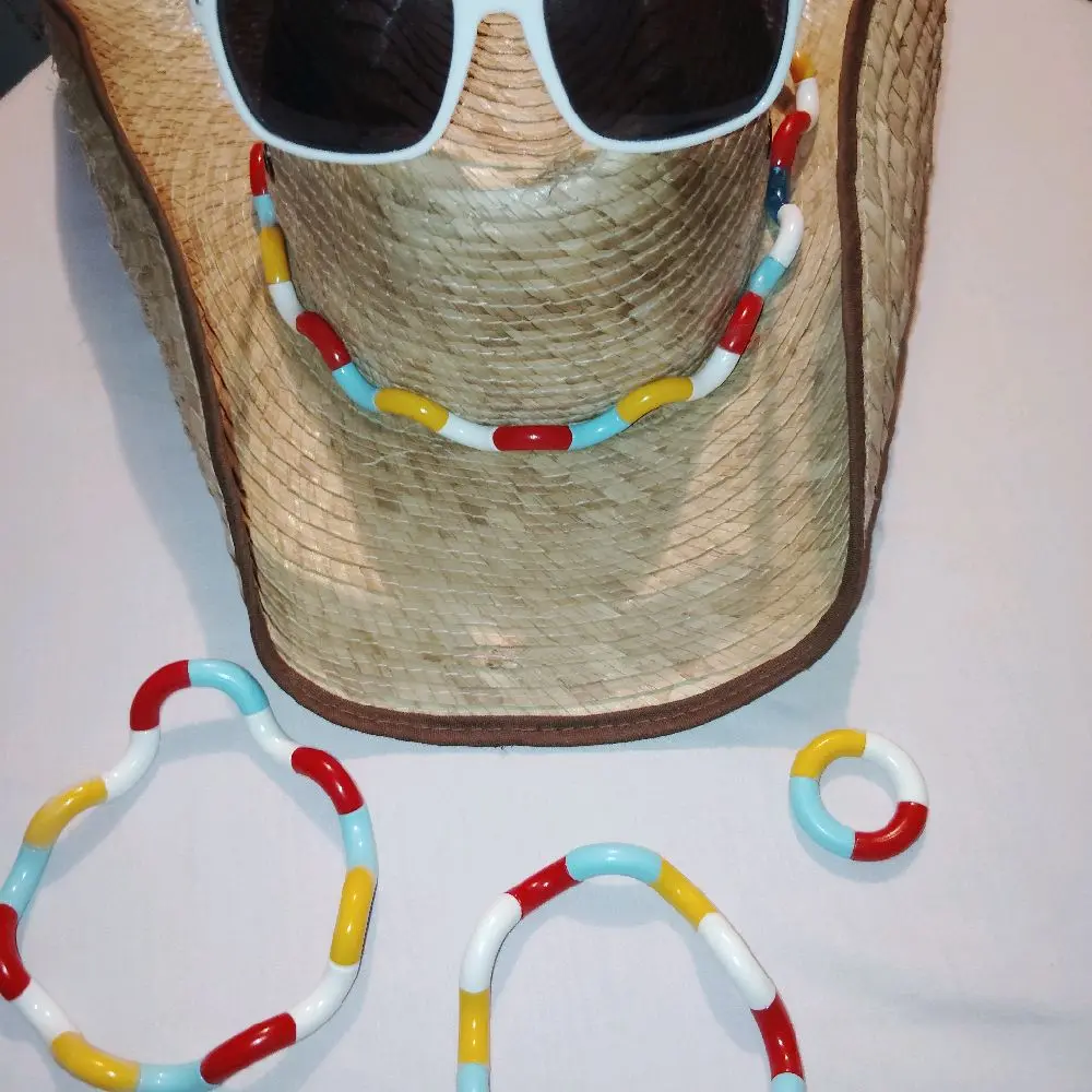 Indijewel Celebrating the Resurrection of the 3rd Eyed Indigo Gang Colorful Beaded Accessories with Sunglasses and Rings