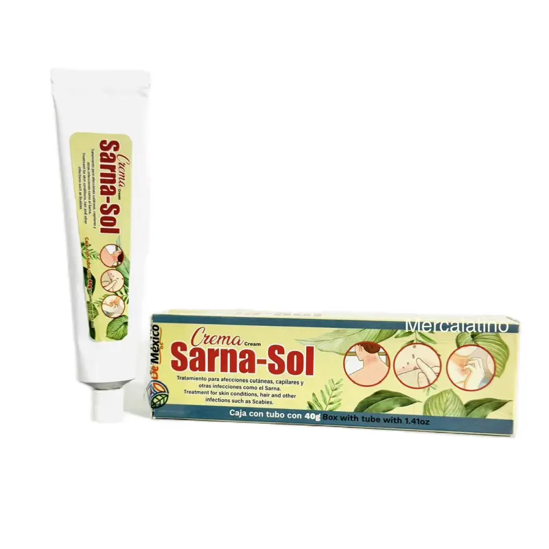 Sarna-Sol Crema 40 Grams for Skin & Hair Care - Natural Product from Mexico - Authentic & Cultural Relevance - Easy Application