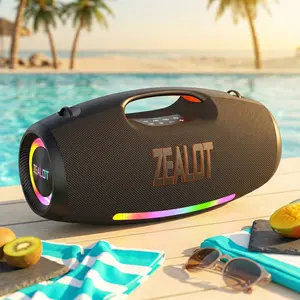 ZEALOTs S89 330W Maximum power Powerful Bluetooth Speaker  Huge Bass | 48000mAh Battery Up to 60H Playtime | Waterproof Outdoor Boombox | TF Card / USB / AUX | Perfect for Party, Beach & Camping