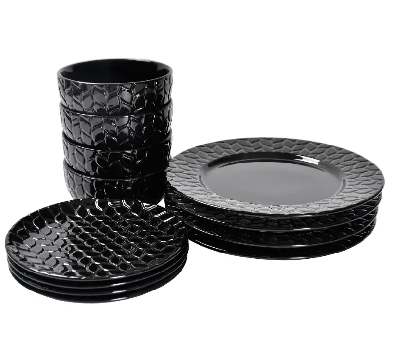 Set Floral Lace 12-Piece Essential Dinnerware Set
