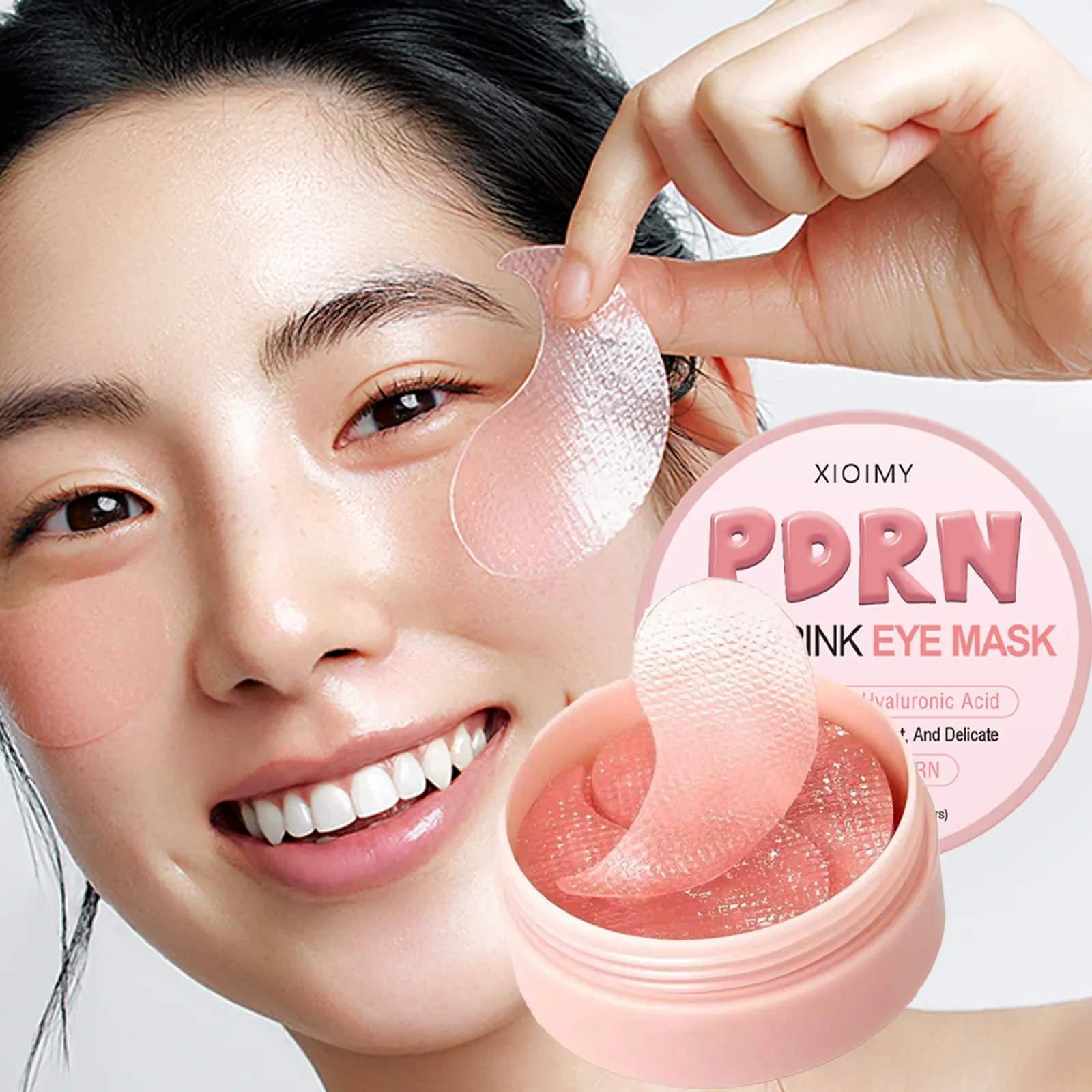 60pcs Salmon Collagen Eye Masks, Strong Hydration, Hydrating, Deep Moisturizing, Smooth and Firming, Elastic Skin, Anti-Dryness, Eye Care, Intensive, Hydrate, Eye Treatment Mask
