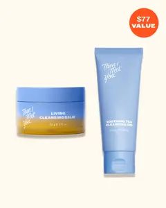 Then I Met You The Cleansing Duo - Living Cleansing Balm & Soothing Tea Cleansing Gel - 90g Balm & 100ml Gel - Award-Winning Skincare Set
