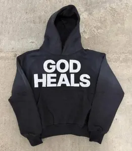 God Heals Hoodie, Unisex Christian Faith Hoodie, Inspirational Streetwear Pullover, Religious Graphic Hoodie, Positive Gift For Men And Women