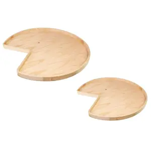 Hafele 2-Pack Wooden Super Lazy Susan for Corner Cabinets - 28" & 32"