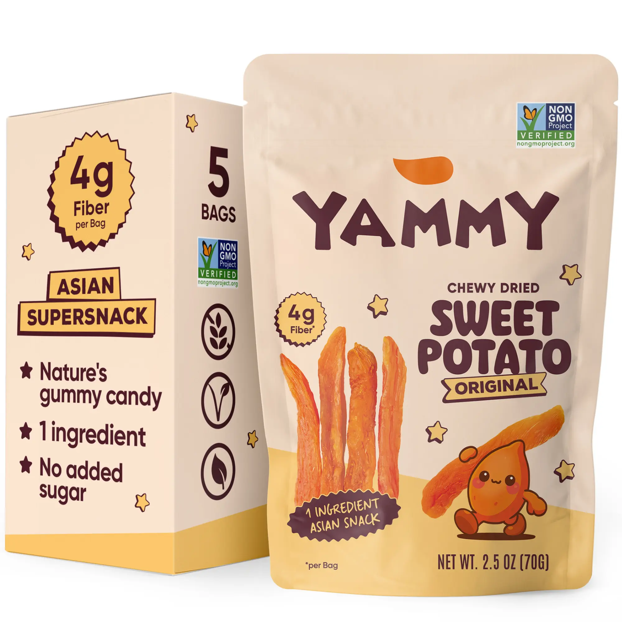 Original Chewy Dried Sweet Potato Sticks (Pack of 5) Original Chewy Dried Sweet Potato Sticks (Pack of 5)