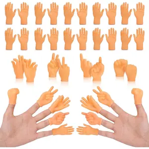 30 pcs Tiny Hands Finger Puppets, Mini Hands Little Small Hands mini Thing Gag Performance Funny Fingers for Puppet Show Gifts Classroom Prizes Party Favors for Kids (7 Styles)